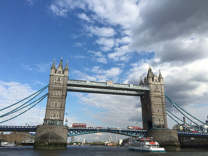 Londono Tauerio tiltas, Londonas, Anglijoje, Lankytinos vietos, paspauskite, Temzės upė, tiltas