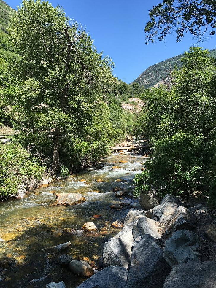 Mountain, Stream, Luonto, kausi, maisemat, Creek, Rock - objekti