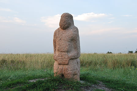 sten kvinna, Kursk, forntida artefakt, adoptivföräldrars, staty, kulturer, religion