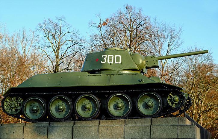 tanque t-34 76, ii guerra mundial, caído, Monumento de guerra soviético, Memorial, historia, gran zoo