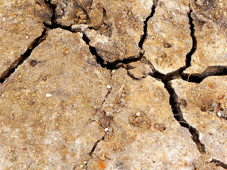 grieta, tierra, Split, secado, seco, poroso, arena