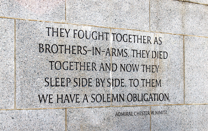 wwii, memorial, quote, monument, war, world, ii