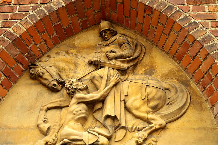 Saint martin, relieff, Portal, middelalderen, kirke, katedralen, sandstein