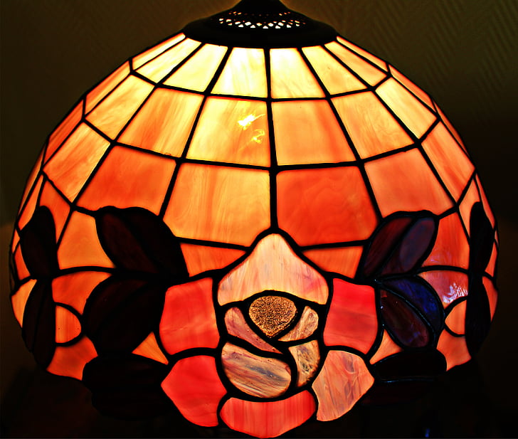 Tiffany, aknaga, vitraaži, Tiffany art, lamp, klaasikunsti, valgustus