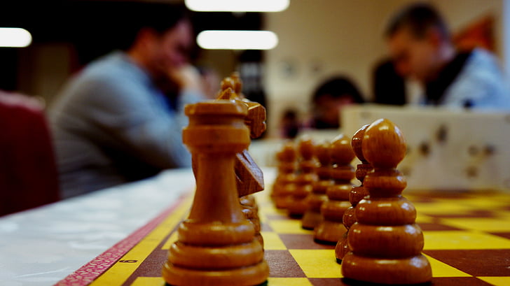 επιτραπέζιο παιχνίδι, πρόκληση, πρωταθλητής, σκακιέρα, ματ, σκάκι, πιόνια σκακιού