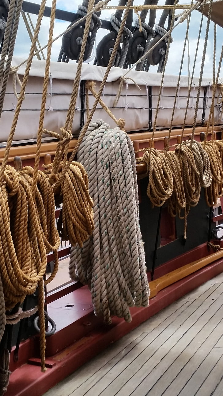 corda, cordes, vaixell, passejades amb vaixell, cable, línia, Marina