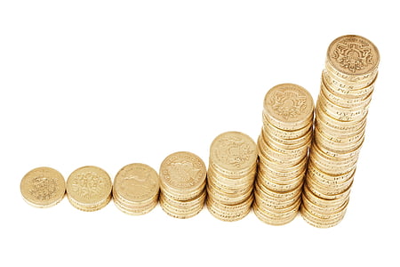 photo, gold, coins, business, money, Piles, white