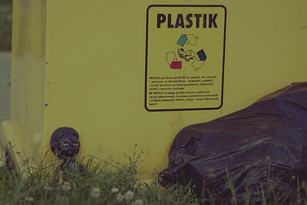 riciclaggio, immondizia, plastica, Cestino, partecipando a, elaborazione, rifiuti