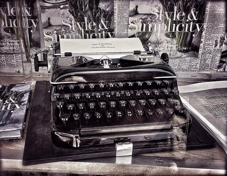 skrivmaskin, skriva, Vintage