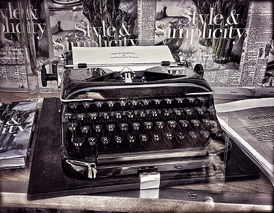 пишеща машина, писане, реколта
