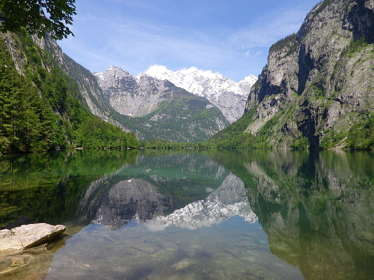 lake, mountains, mirroring, nature, landscape, vision, mountain