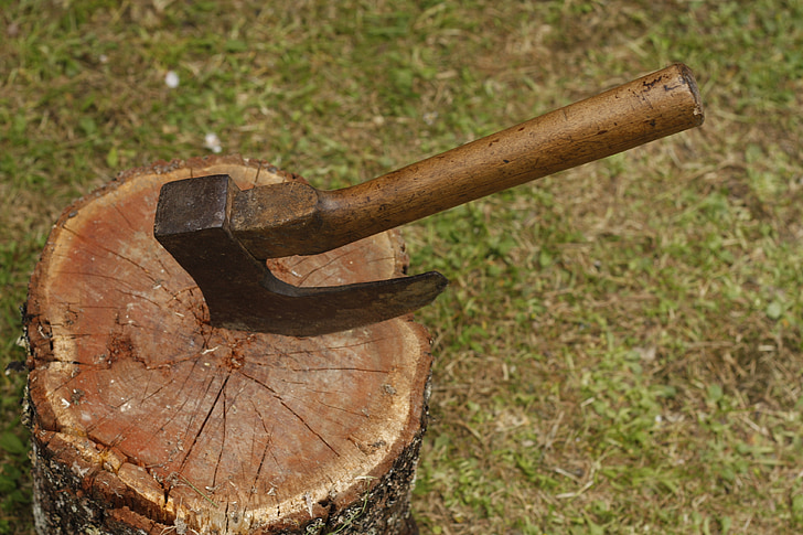 axe, tree, lumber, lumberjack, wood, sharp, equipment