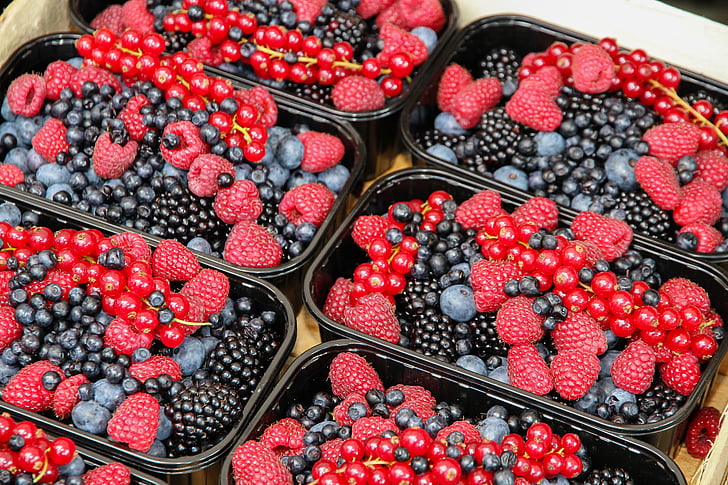 Berry, Raspberry, buah-buahan, merah, Vitamin, BlackBerry, lezat