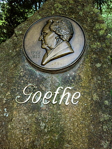 Altenberg, Goethe, Memorial, lättnad, Sachsen, porträtt, detalj