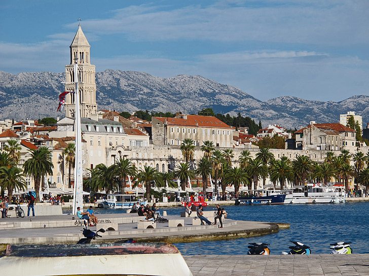 Split, Kroatia, påske-Europa, sjøen, byen, Europa, Middelhavet