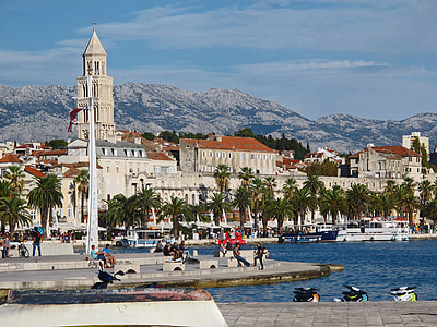 Split, Kroatien, påsk Europa, havet, staden, Europa, Medelhavet