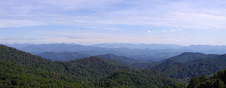Blue Ridge Sodo, kalnai, Appalachów, Gamta, kraštovaizdžio, Karolina, vaizdingas
