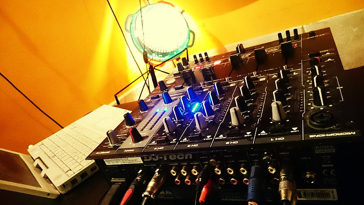 dj, mixing, electronics, switches
