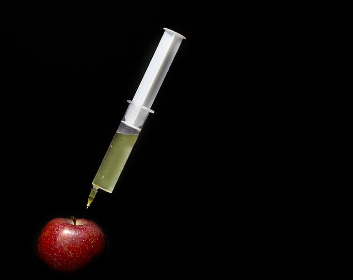 injekčná striekačka, injekčná striekačka, Apple, manipulácia, jednorázová injekčná striekačka, ihla, na zdravie