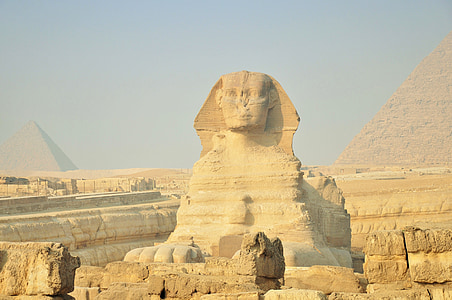 Egipte, desert de, temple egipci, Gizeh, piràmides, jeroglífics, camells