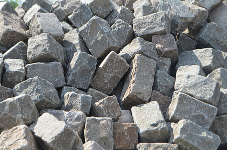 batu paving, batu, Boulder, keras, abu-abu, batu-batuan, konstruksi jalan