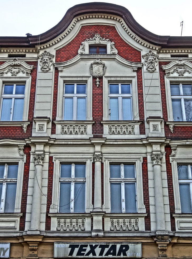 Bydgoszcz, Windows, edifício, fachada, arquitetura, casa, exterior
