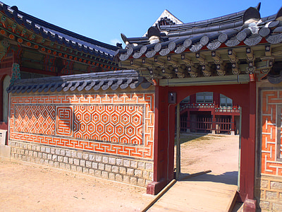 Korėja, pastatas, paminklas, Seulas, statula, tradicija