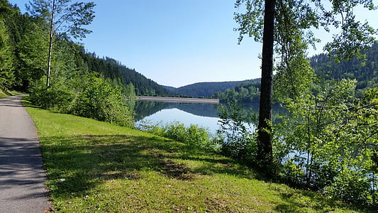 Lacul, Pădurea Neagră, vara, excursie pe jos, Bergsee, natura, copaci