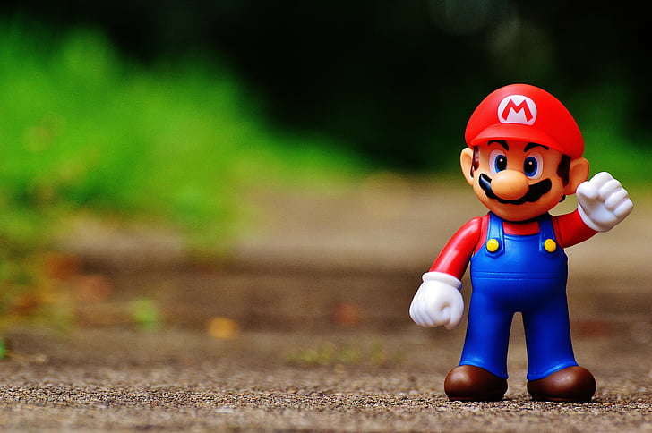 Mario, Figura, jogar, Nintendo, Super, retrô, clássico
