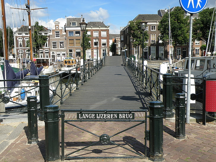 Dordrecht, Nederland, stad, stedelijke, gebouwen, het platform, skyline