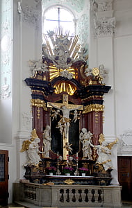 Basilique, Vierzehnheiligen, autel de côté, chrétienne, Wurtemberg, catholique romain, Historiquement