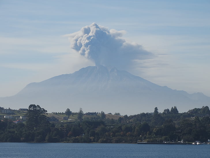 sopka, erupce, Chile, Hora, Mt Fudžijama, Příroda, Japonsko