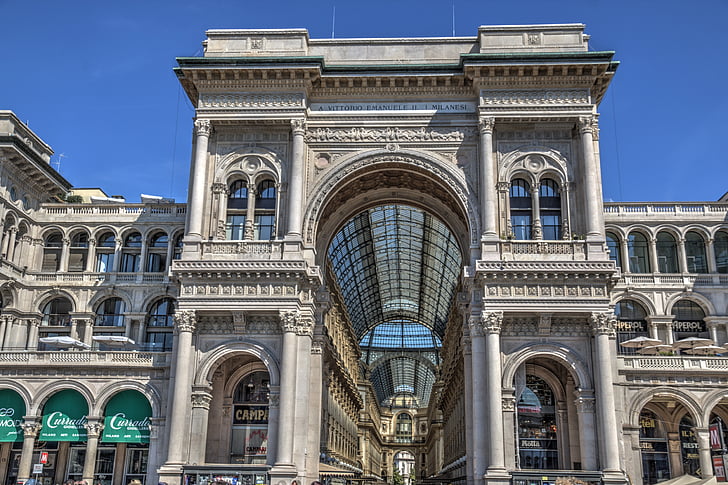 Galleria vittorio emanuele, Milan, Duomo di milano, Památník, Lombardie, Itálie, cestovní ruch