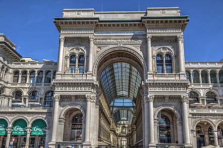 Galleria vittorio Emanuele II, Milánó, Duomo di milano, emlékmű, Lombardia, Olaszország, turizmus
