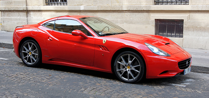Ferrari california, červená, auto, auto, automobil, rychlost, návrh