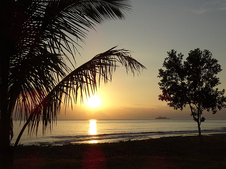 mặt trời mọc, Poindimie, Grande terre, Nouvelle-Calédonie, Nam Thái Bình Dương, đảo, đi du lịch