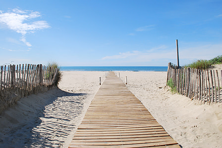 Beach, poti plaži, morje, Montpellier, mestu Carnon, La grande motte, grand travers