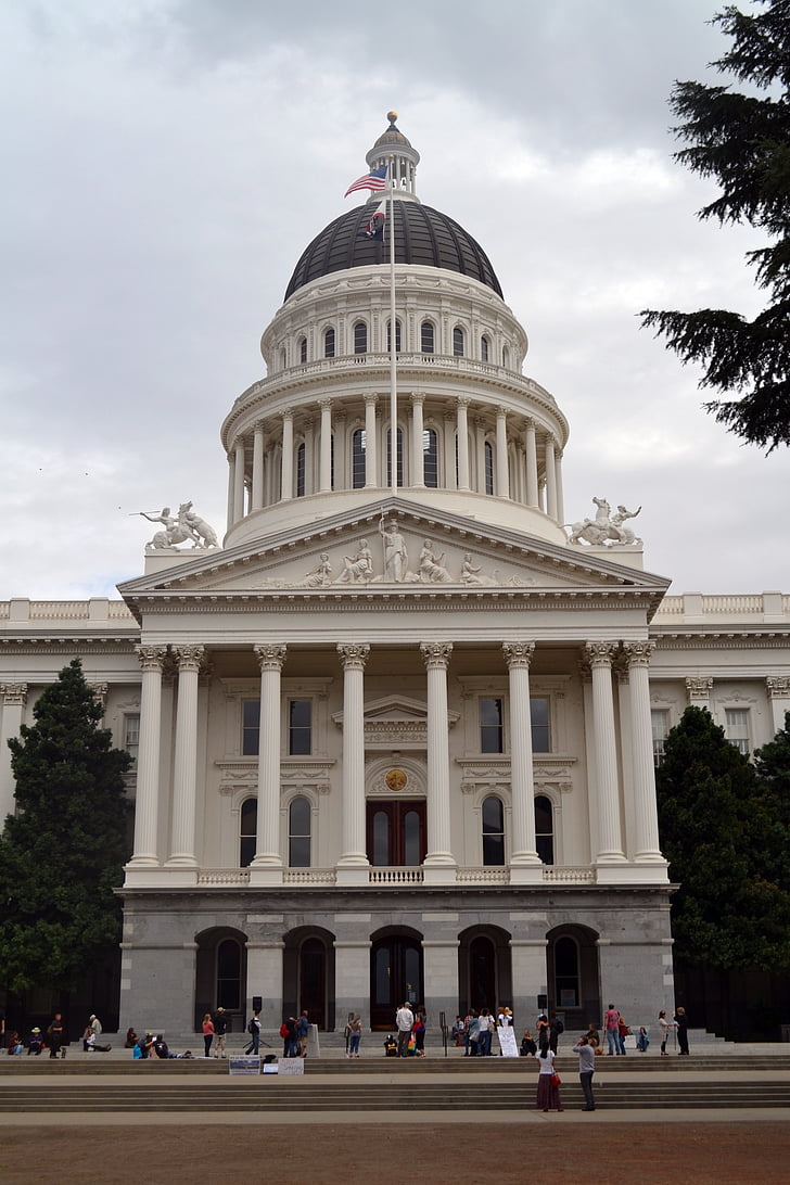 Capitol, Sacramento, arquitetura, edifício, cúpula, capital, edifício do Capitólio