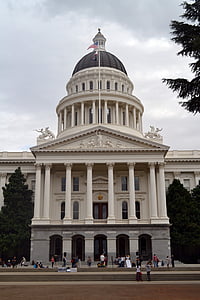 Capitol, Sacramento, Architektura, budynek, Kopuła, kapitału, Kapitol
