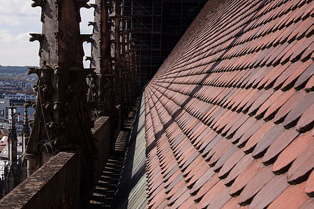 pinnacles, over the nave, roof, roofing, gothic, münster, ulm cathedral