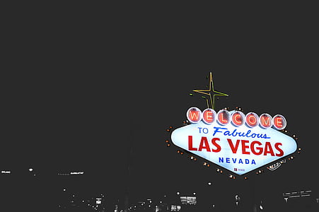 üdvözlet, mesés, Las, Vegas, Nevada, Vega, éjszakai élet