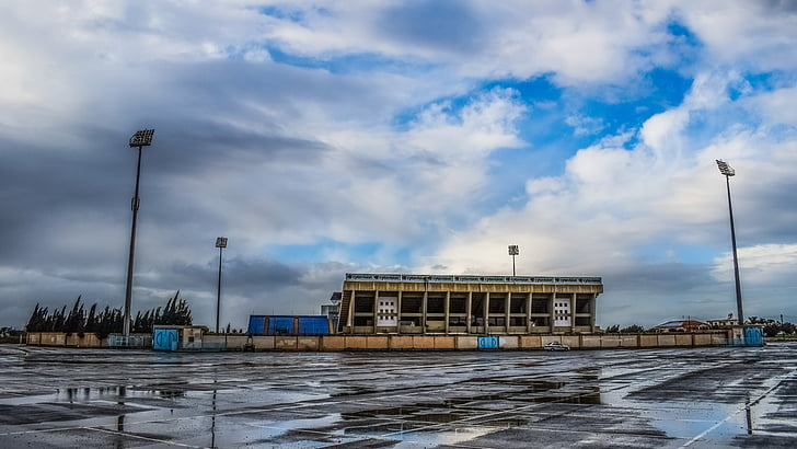 Stadium, näkymä, arkkitehtuuri, rakentaminen, Kypros, Paralimni