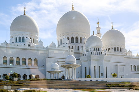 Абу-Даби, Ориент, Мечеть, купол, Архитектура, Туристические направления, мрамор