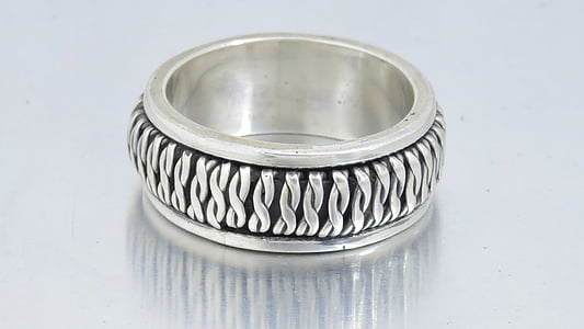 sølv ring, ring mand, ring sølv, sølv farvet, sølv - metal, metal, smykker