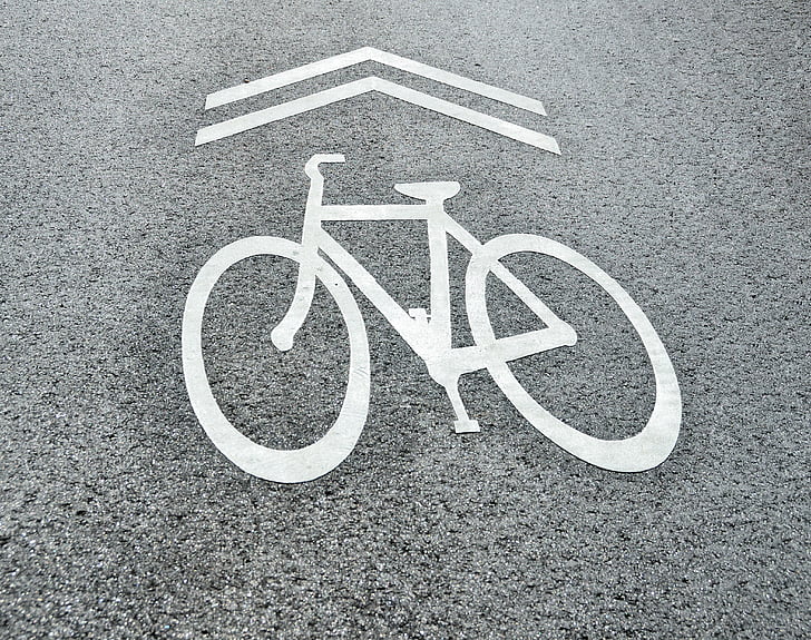semn de biciclete, Simbol, cota drum, strada, biciclete, transport, mediu