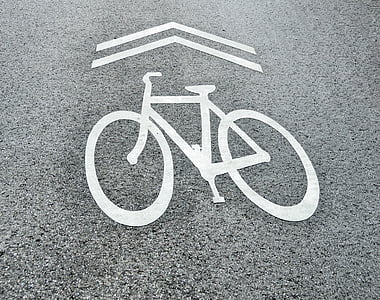 bike sign, symbol, share the road, street, bicycle, transportation, environment