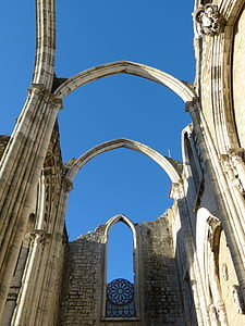 Convento carmo, tidligere kloster, Mariæ orden, gotisk, ødelagt, jordskælv, ruin
