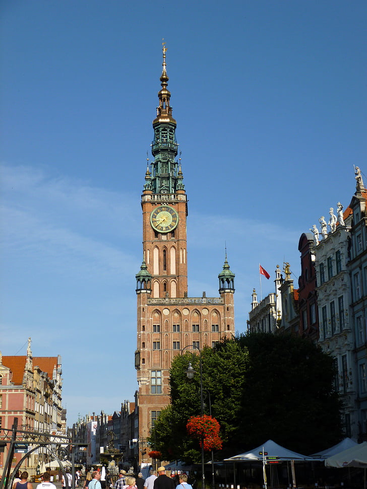Gdansk, Poljska, mestna hiša, staro mestno jedro, Gdansk