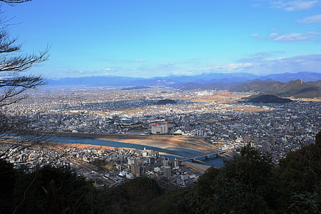 landskapet, alpint, Gifu city