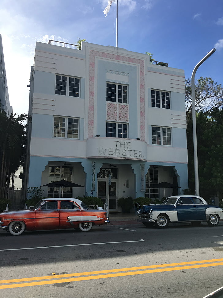 Miami, art, rue, é.-u., éditorial, voiture, scène urbaine